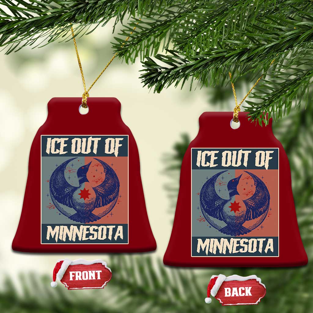 Ice Out Of Minnesota Ceramic Ornament Social Justice Solidarity TS12 Print Your Wear