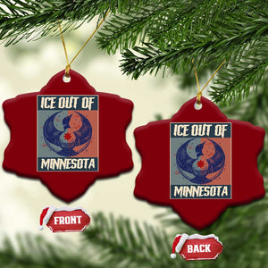 Ice Out Of Minnesota Ceramic Ornament Social Justice Solidarity TS12 Print Your Wear