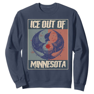 Ice Out Of Minnesota Sweatshirt Social Justice Solidarity TS12 Navy Print Your Wear