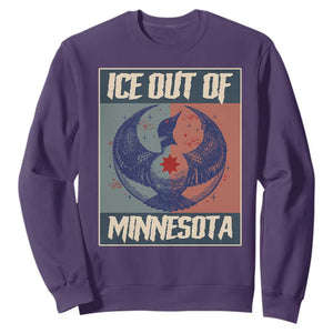 Ice Out Of Minnesota Sweatshirt Social Justice Solidarity TS12 Purple Print Your Wear