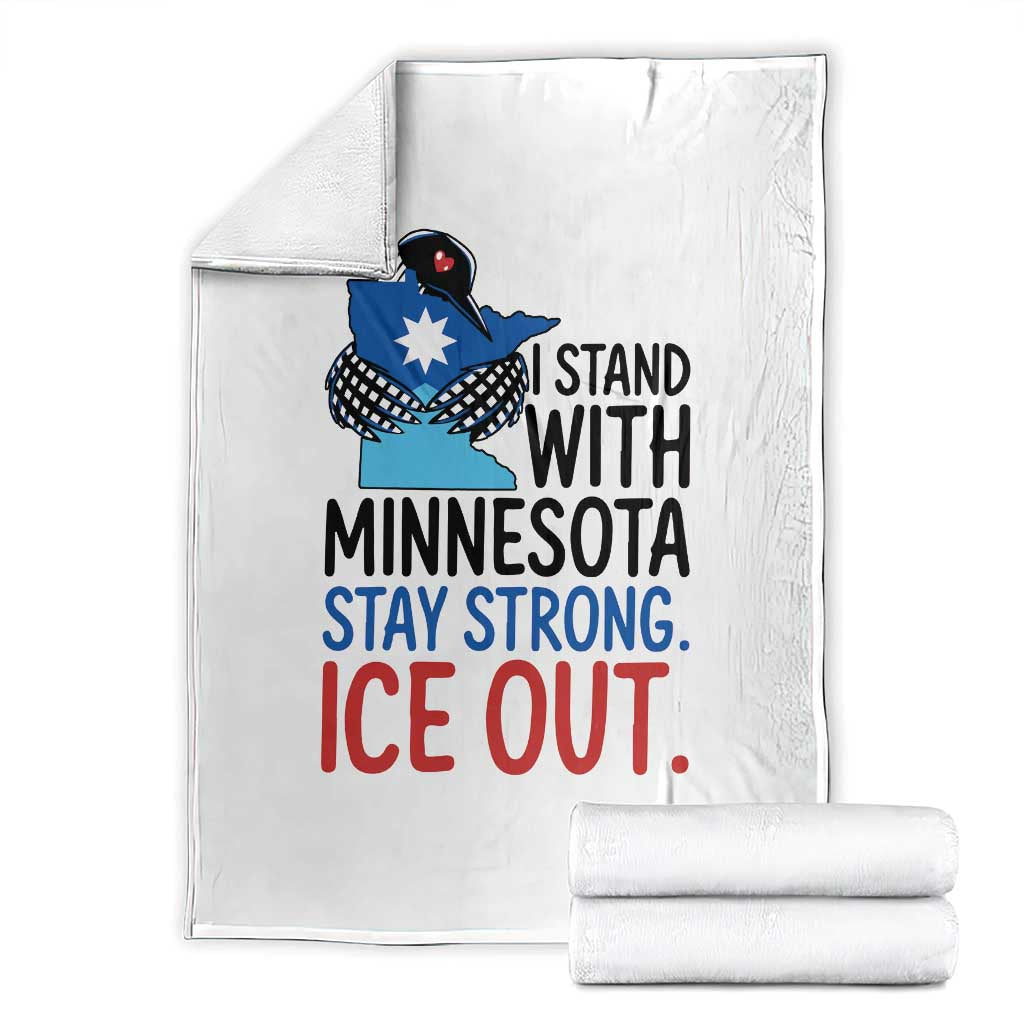 Minnesota Pride Common Loon Throw Blanket Stand With Minnesota Ice Out TS12 White Print Your Wear