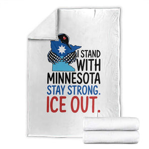 Minnesota Pride Common Loon Throw Blanket Stand With Minnesota Ice Out TS12 White Print Your Wear