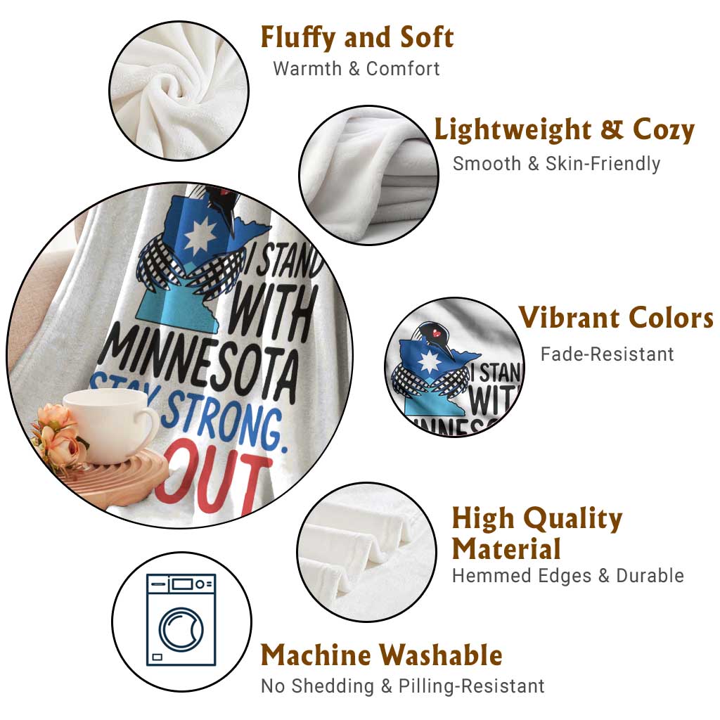 Minnesota Pride Common Loon Throw Blanket Stand With Minnesota Ice Out TS12 Print Your Wear
