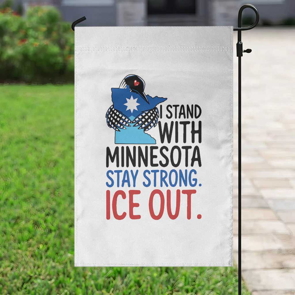 Minnesota Pride Common Loon Garden Flag Stand With Minnesota Ice Out TS12 Print Your Wear