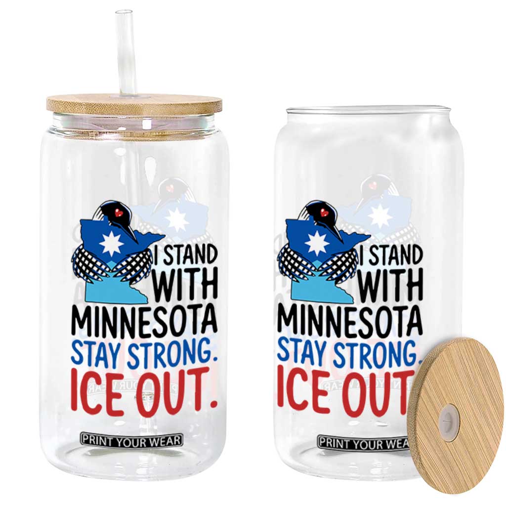 Minnesota Pride Common Loon Glass Can Stand With Minnesota Ice Out TS12 Print Your Wear