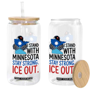Minnesota Pride Common Loon Glass Can Stand With Minnesota Ice Out TS12 Print Your Wear