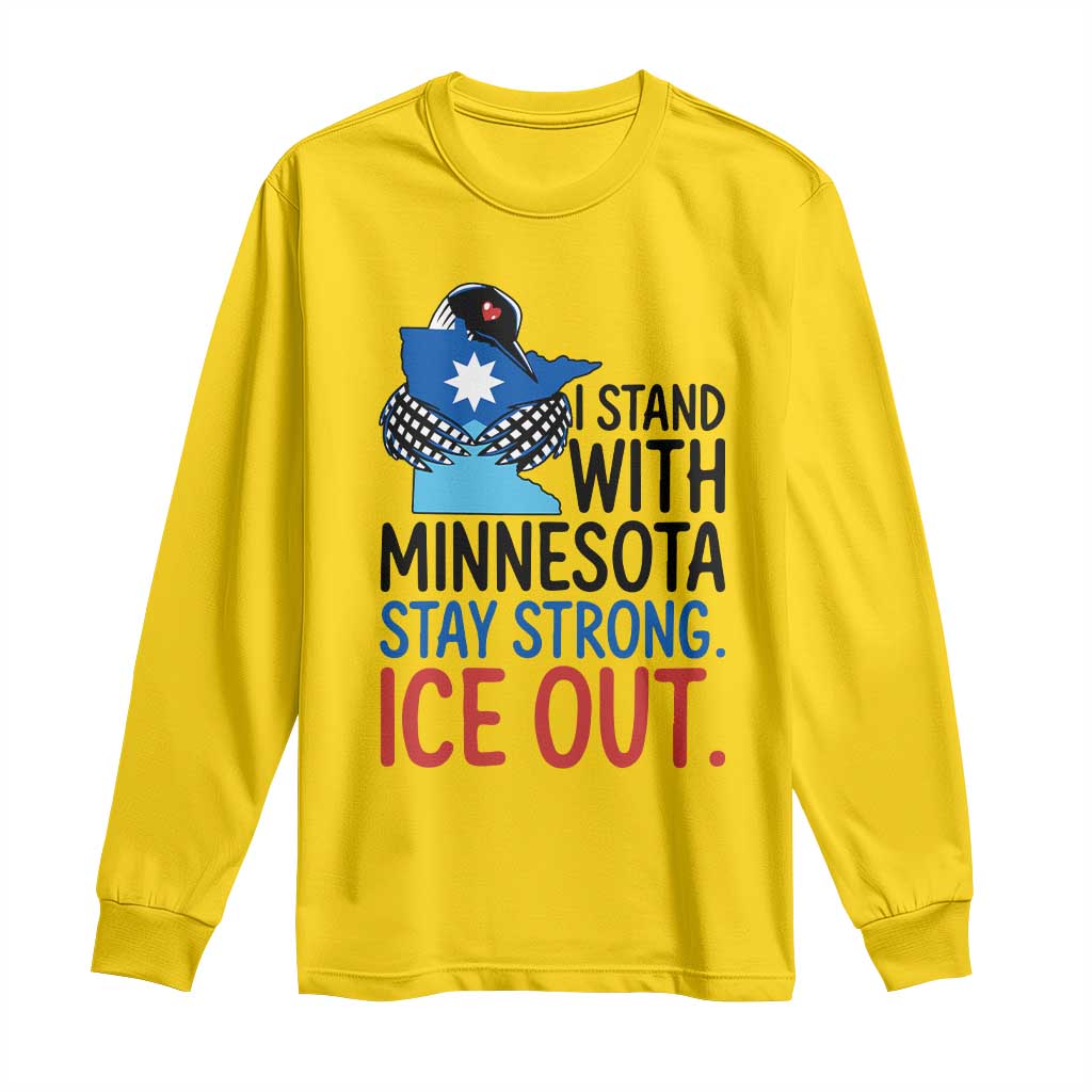 Minnesota Pride Common Loon Long Sleeve Shirt Stand With Minnesota Ice Out TS12 Daisy Print Your Wear