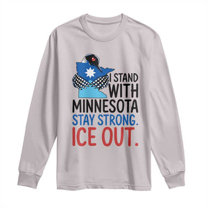 Minnesota Pride Common Loon Long Sleeve Shirt Stand With Minnesota Ice Out TS12 Ice Gray Print Your Wear