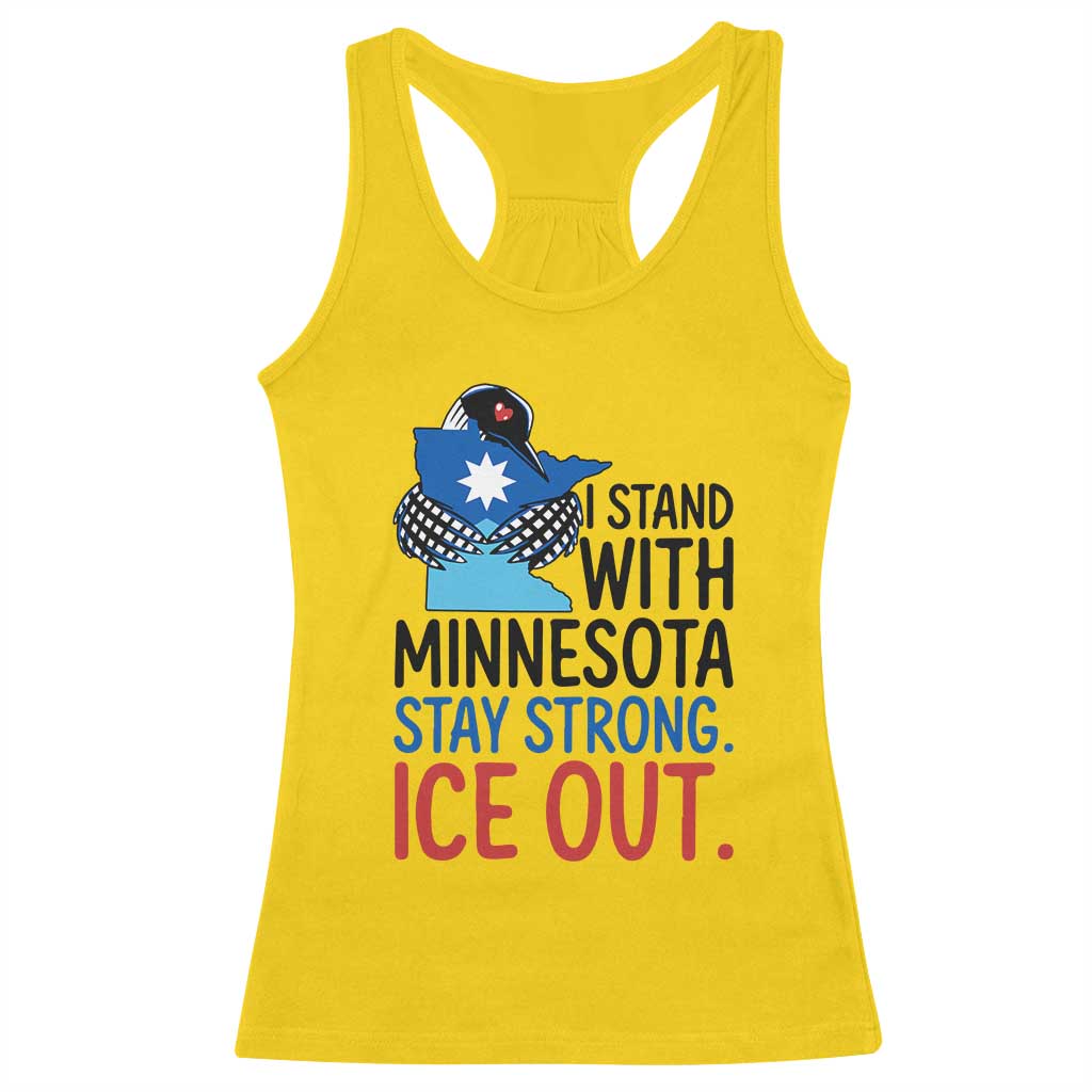 Minnesota Pride Common Loon Racerback Tank Top Stand With Minnesota Ice Out TS12 Daisy Print Your Wear