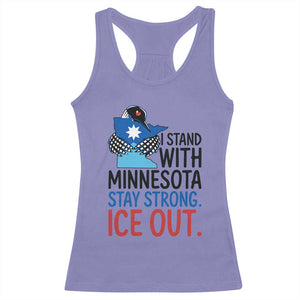 Minnesota Pride Common Loon Racerback Tank Top Stand With Minnesota Ice Out TS12 Violet Print Your Wear