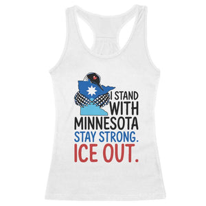 Minnesota Pride Common Loon Racerback Tank Top Stand With Minnesota Ice Out TS12 White Print Your Wear