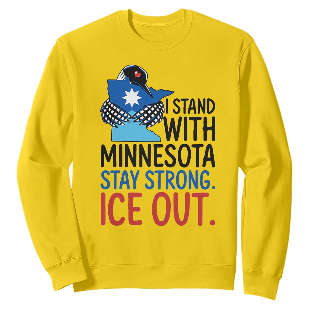 Minnesota Pride Common Loon Sweatshirt Stand With Minnesota Ice Out TS12 Daisy Print Your Wear