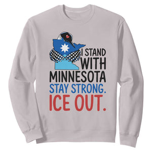 Minnesota Pride Common Loon Sweatshirt Stand With Minnesota Ice Out TS12 Ice Gray Print Your Wear