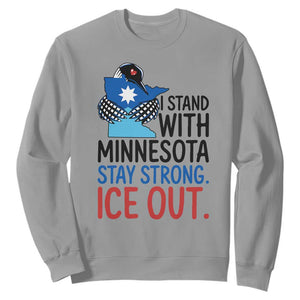 Minnesota Pride Common Loon Sweatshirt Stand With Minnesota Ice Out TS12 Sport Gray Print Your Wear