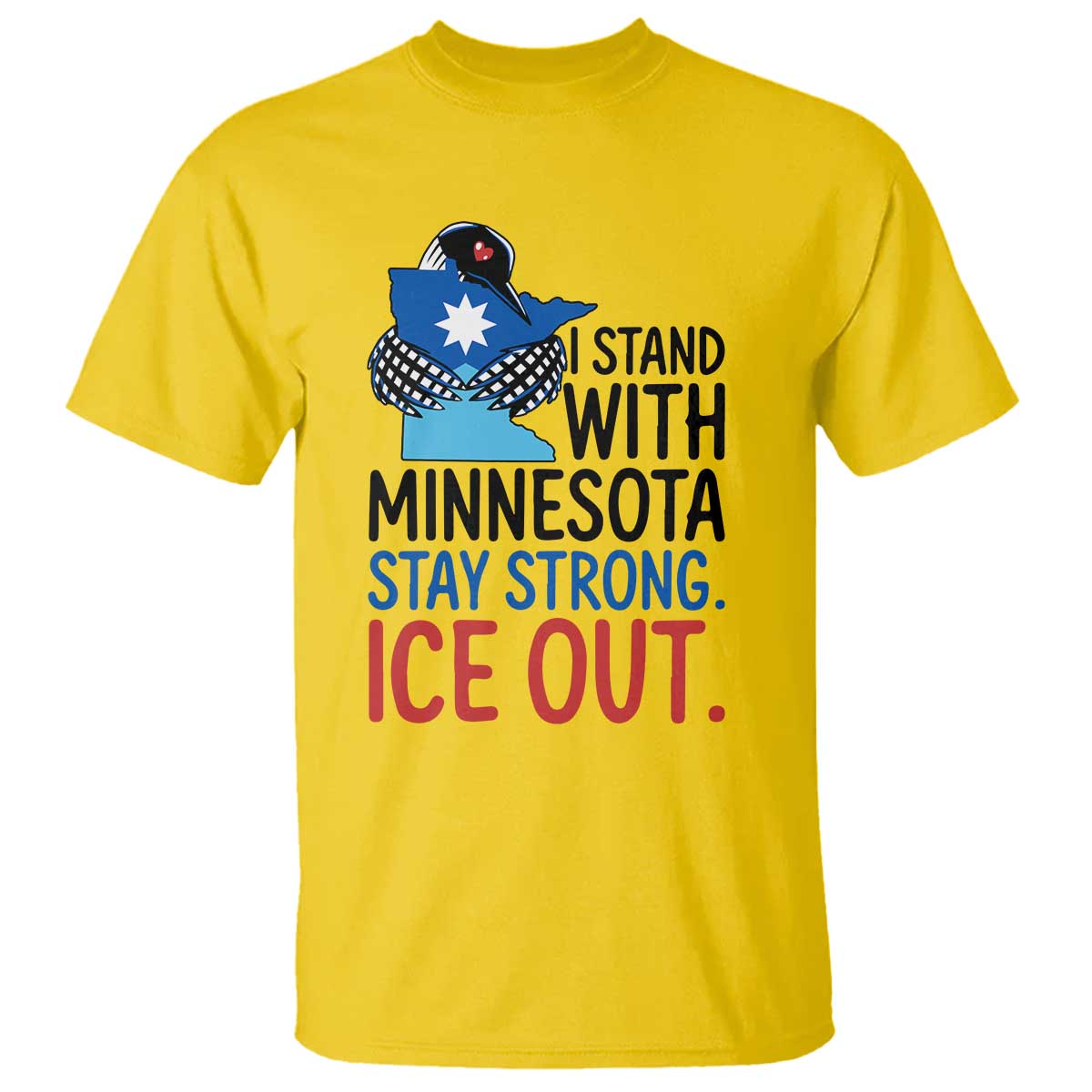 Minnesota Pride Common Loon T Shirt Stand With Minnesota Ice Out TS12 Daisy Print Your Wear
