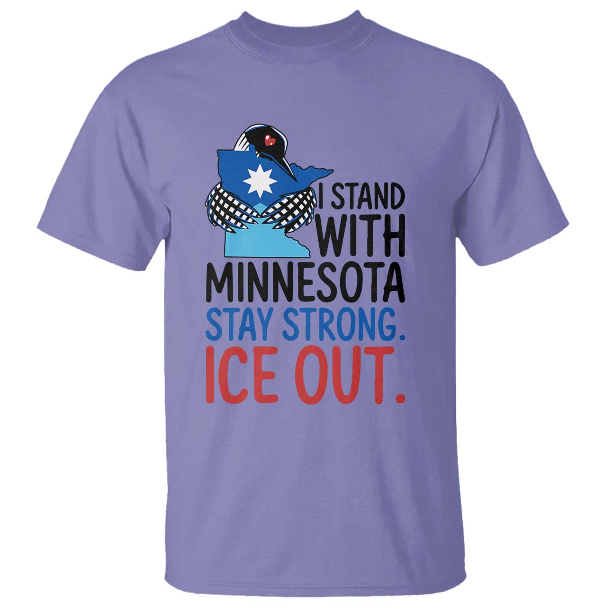 Minnesota Pride Common Loon T Shirt Stand With Minnesota Ice Out TS12 Violet Print Your Wear