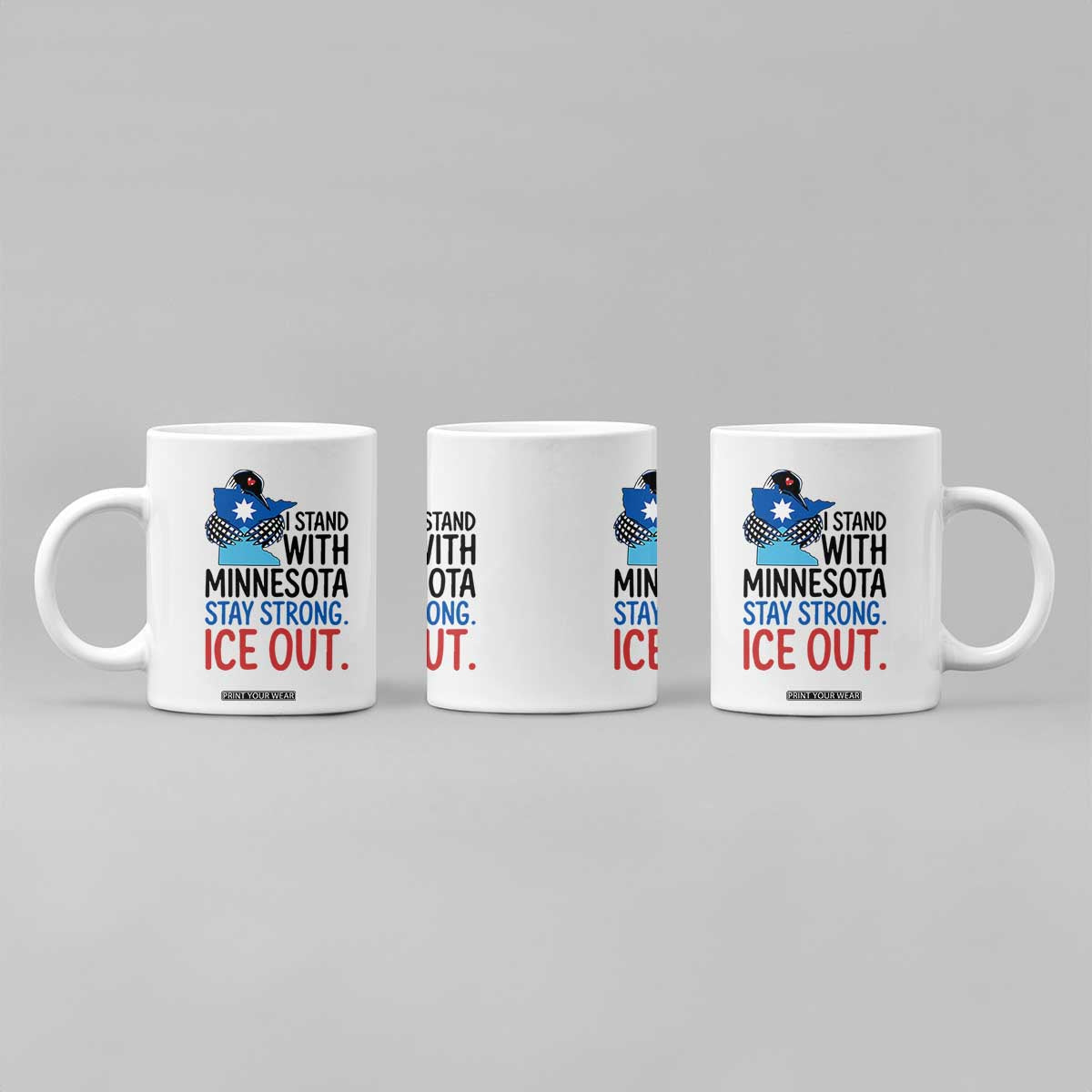 Minnesota Pride Common Loon Coffee Mug Stand With Minnesota Ice Out TS12 Print Your Wear