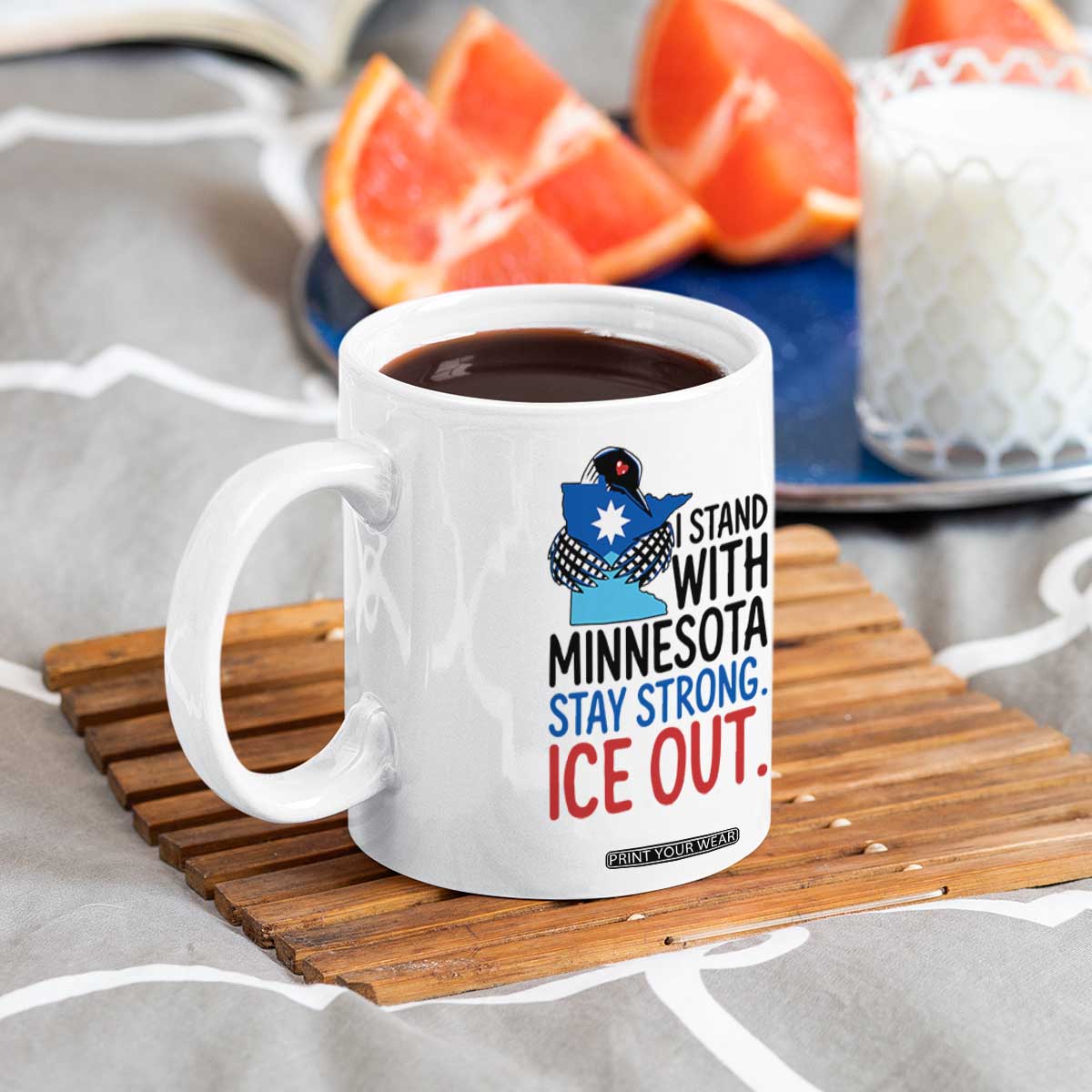 Minnesota Pride Common Loon Coffee Mug Stand With Minnesota Ice Out TS12 Print Your Wear