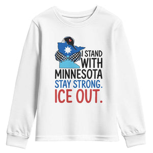 Minnesota Pride Common Loon Youth Sweatshirt Stand With Minnesota Ice Out TS12 White Print Your Wear