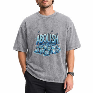 Abolish Ice Washed Cotton T-Shirt Minnesota Resistance Protest