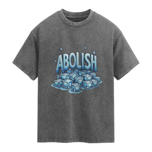 Abolish Ice Washed Cotton T-Shirt Minnesota Resistance Protest