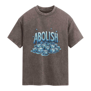 Abolish Ice Washed Cotton T-Shirt Minnesota Resistance Protest