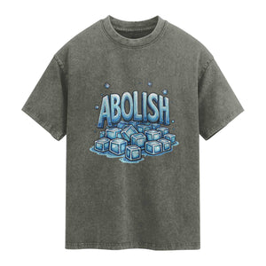 Abolish Ice Washed Cotton T-Shirt Minnesota Resistance Protest