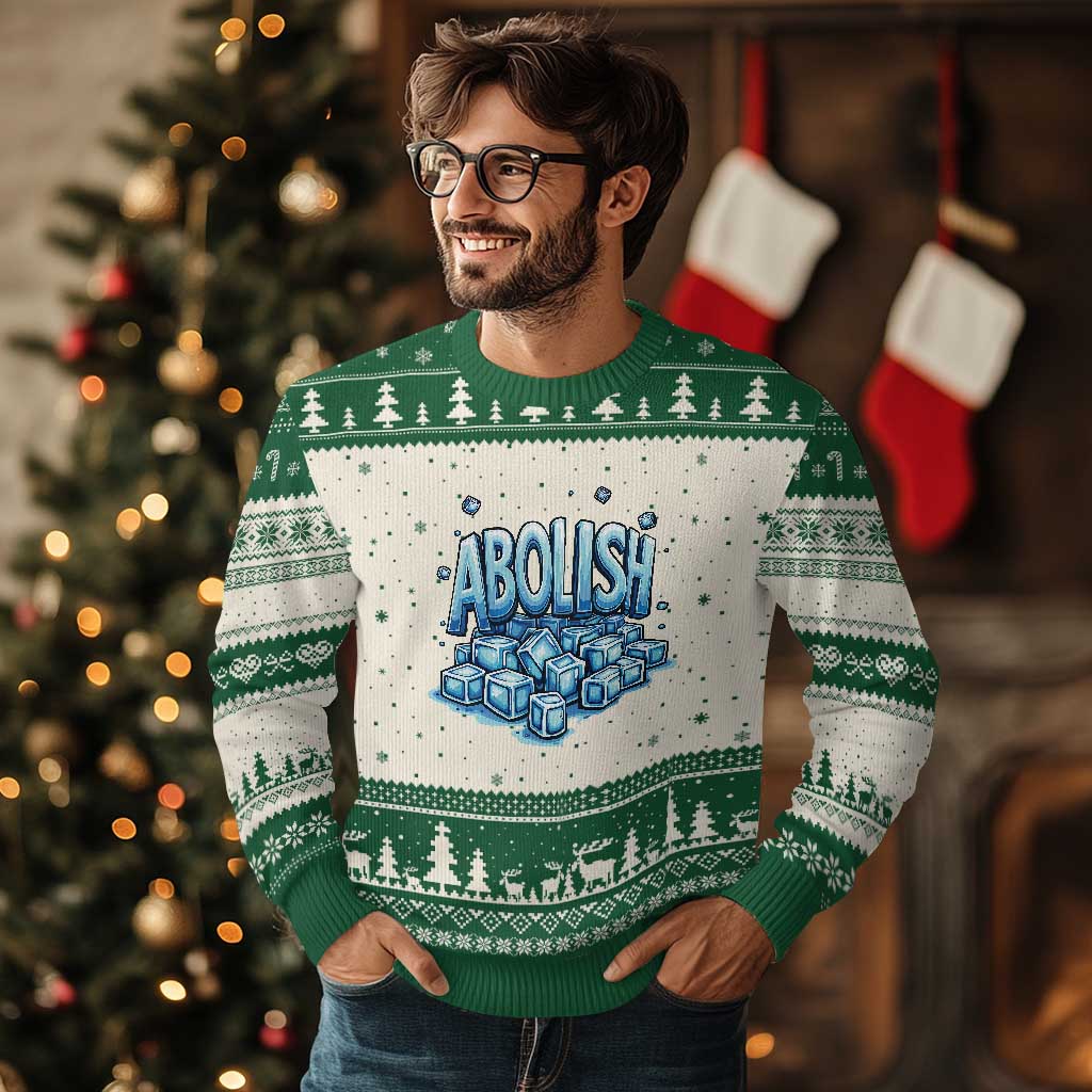 Abolish Ice Ugly Christmas Sweater Minnesota Resistance Protest TS12 Beige Green Print Your Wear