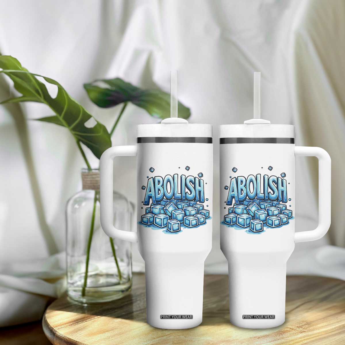 Abolish Ice Tumbler With Handle Minnesota Resistance Protest TS12 Print Your Wear