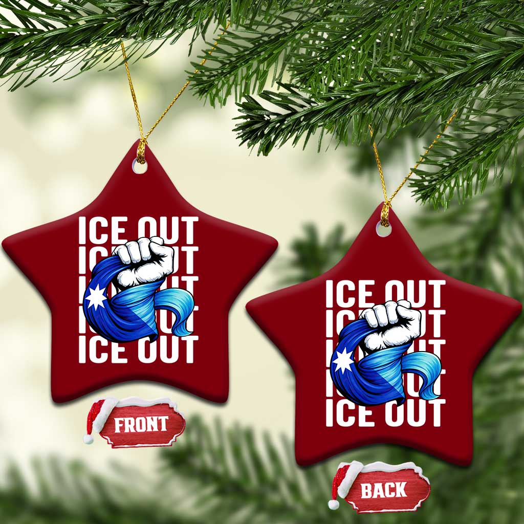 Minnesota Ice Out Ceramic Ornament Anti Ice Movement Protest TS12 Print Your Wear