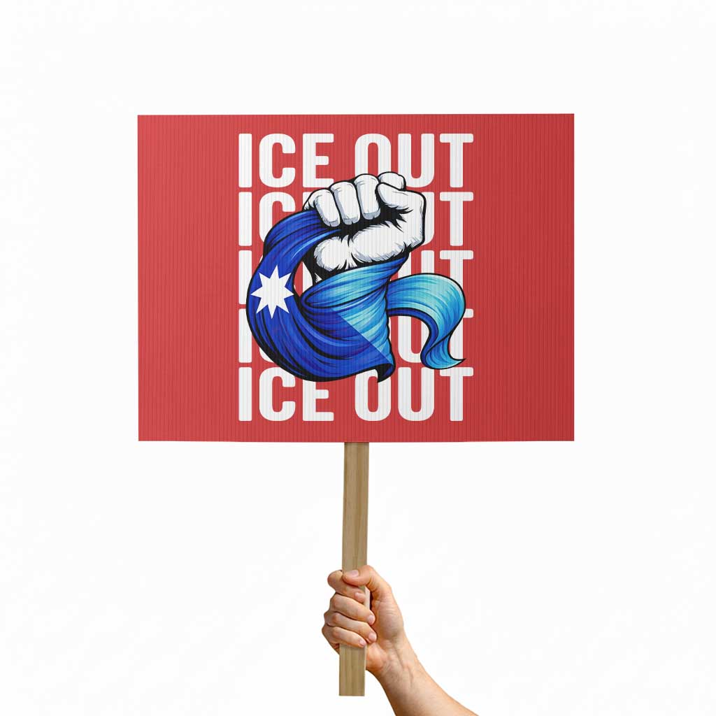 Minnesota Ice Out Protest Sign Anti Ice Movement Protest TS12 Horizontal 18