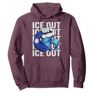 Minnesota Ice Out Hoodie Anti Ice Movement Protest TS12 Maroon Print Your Wear