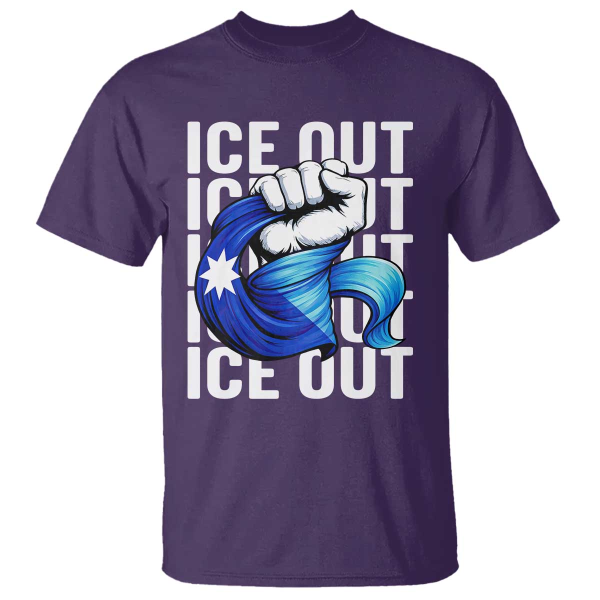Minnesota Ice Out T Shirt Anti Ice Movement Protest TS12 Purple Print Your Wear