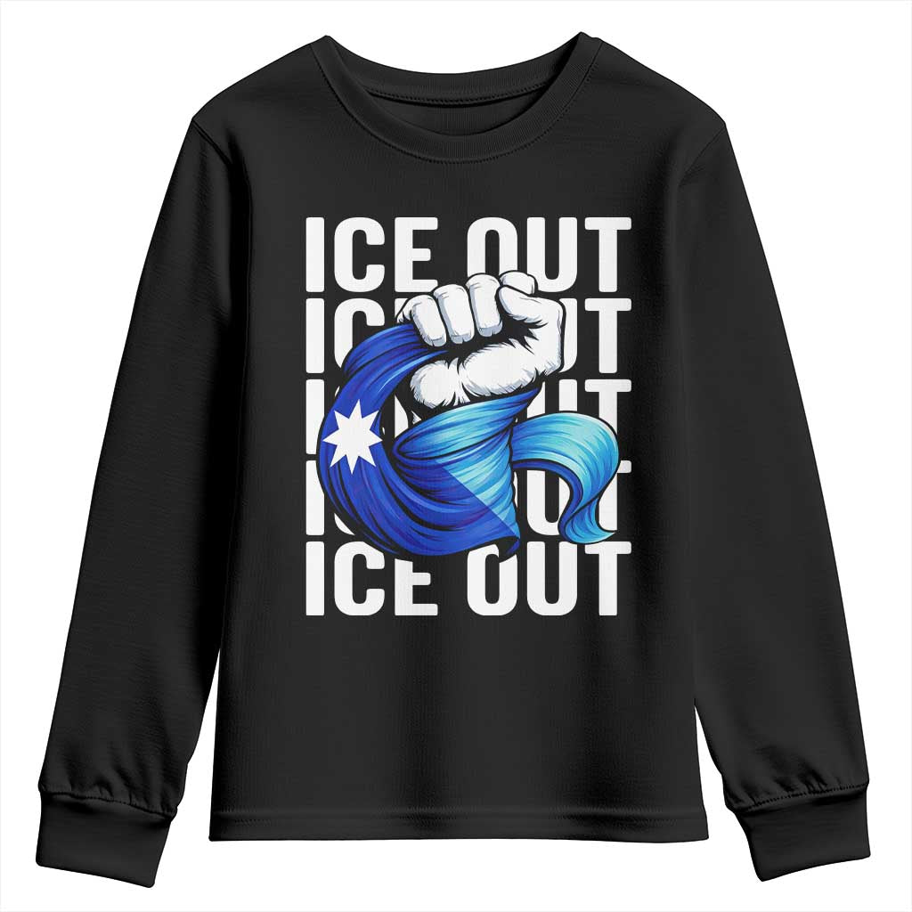 Minnesota Ice Out Youth Sweatshirt Anti Ice Movement Protest TS12 Black Print Your Wear