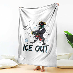 Funny Pirate Common Loon Minnesota Defends Abolish Ice Throw Blanket TS12 Print Your Wear