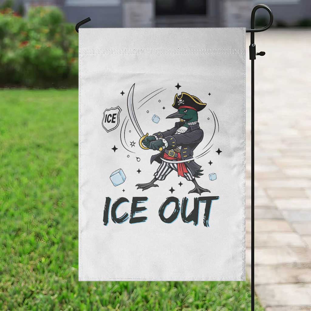Funny Pirate Common Loon Minnesota Defends Abolish Ice Garden Flag TS12 Print Your Wear