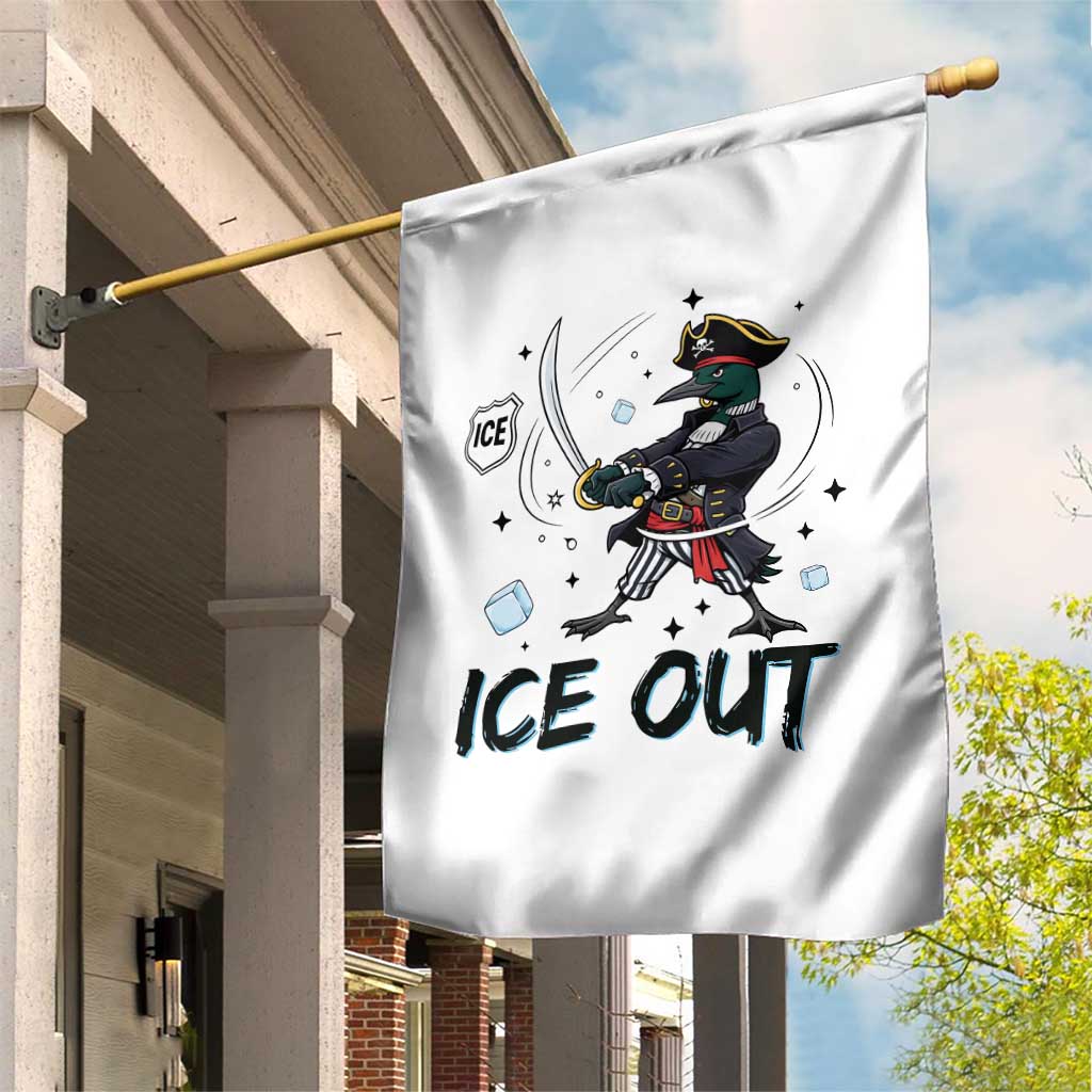 Funny Pirate Common Loon Minnesota Defends Abolish Ice Garden Flag TS12 Print Your Wear