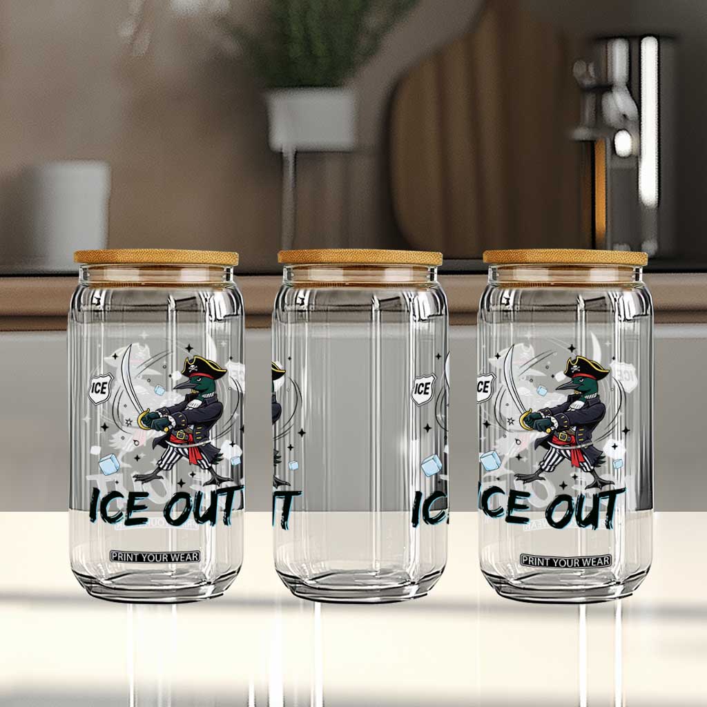 Funny Pirate Common Loon Minnesota Defends Abolish Ice Glass Can TS12 Print Your Wear