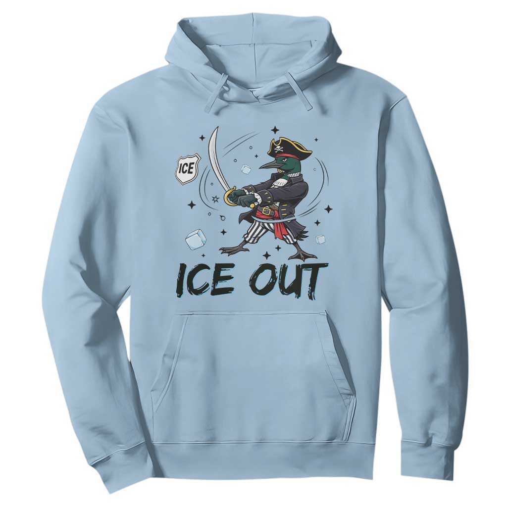 Funny Pirate Common Loon Minnesota Defends Abolish Ice Hoodie TS12 Light Blue Print Your Wear