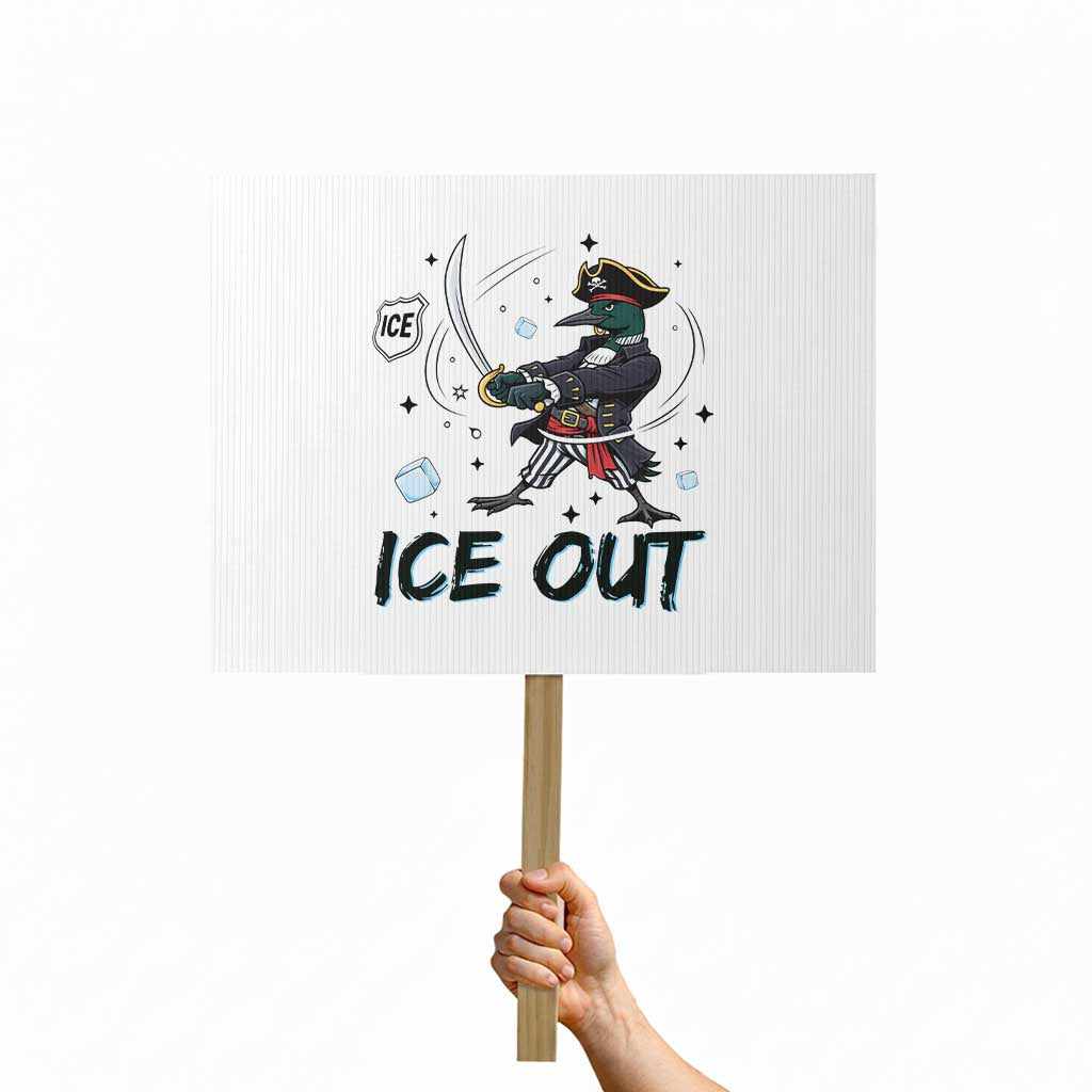 Funny Pirate Common Loon Minnesota Defends Abolish Ice Protest Sign TS12 Horizontal 18