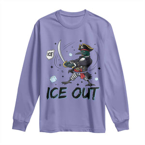 Funny Pirate Common Loon Minnesota Defends Abolish Ice Long Sleeve Shirt TS12 Violet Print Your Wear