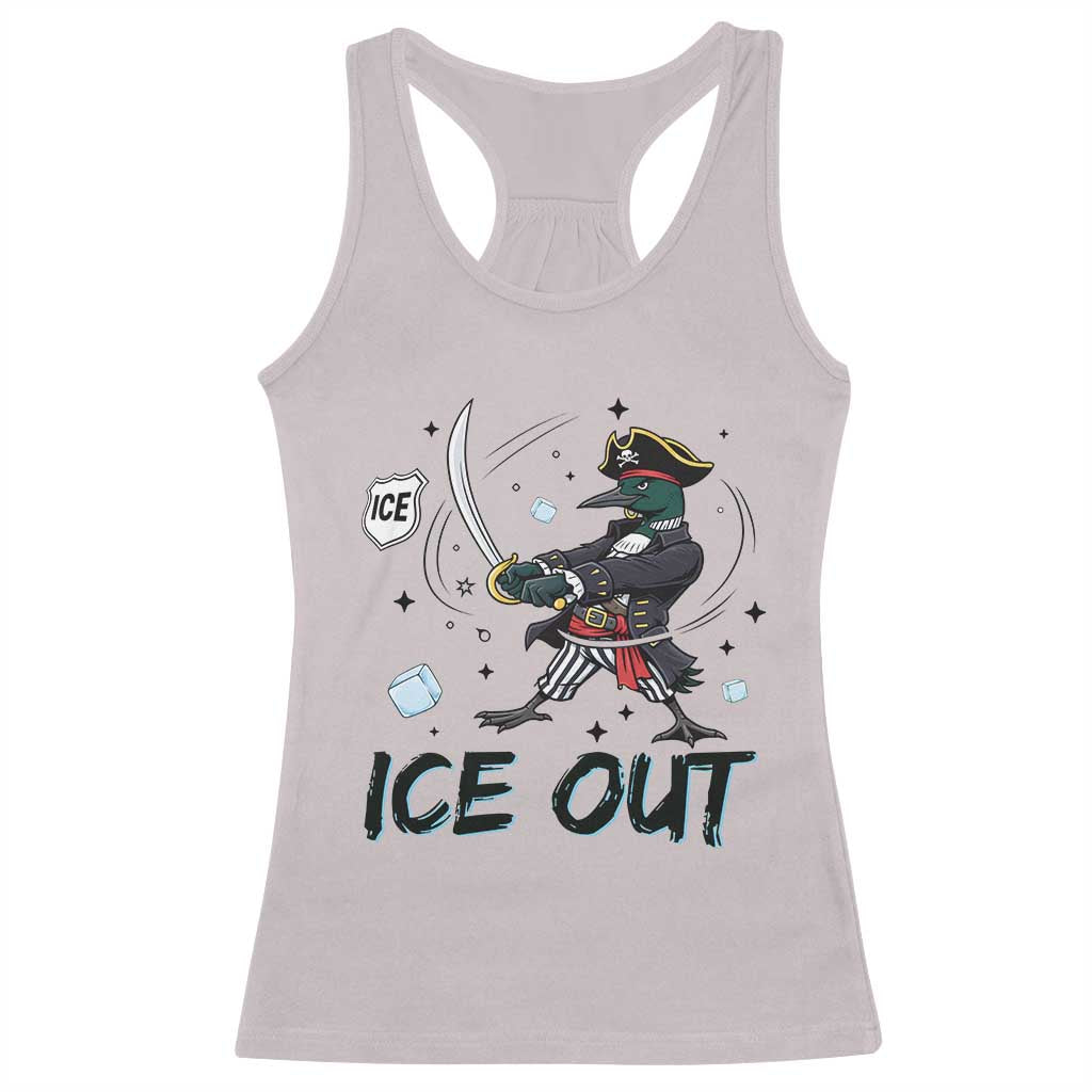Funny Pirate Common Loon Minnesota Defends Abolish Ice Racerback Tank Top TS12 Ice Gray Print Your Wear