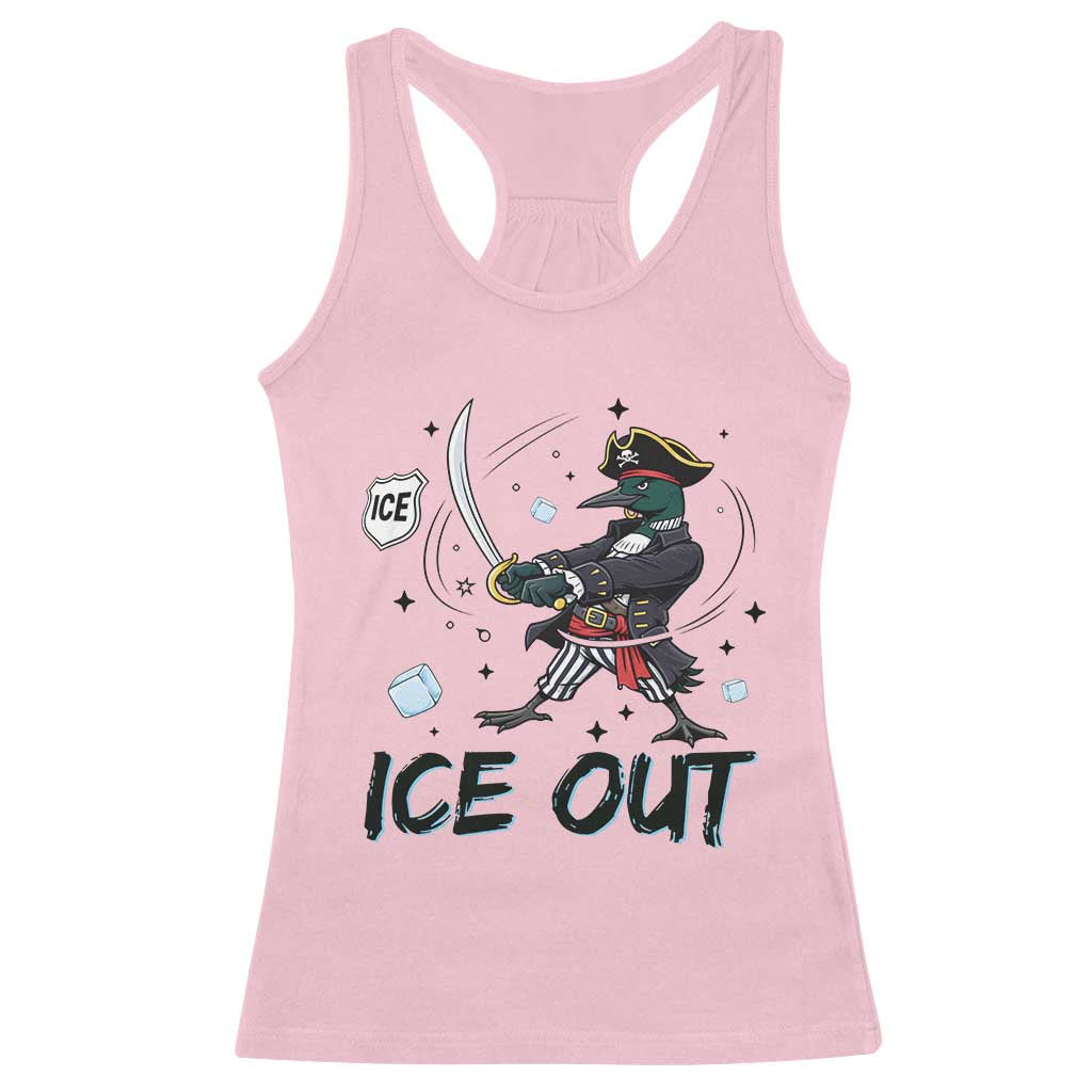 Funny Pirate Common Loon Minnesota Defends Abolish Ice Racerback Tank Top TS12 Light Pink Print Your Wear