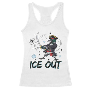 Funny Pirate Common Loon Minnesota Defends Abolish Ice Racerback Tank Top TS12 White Print Your Wear