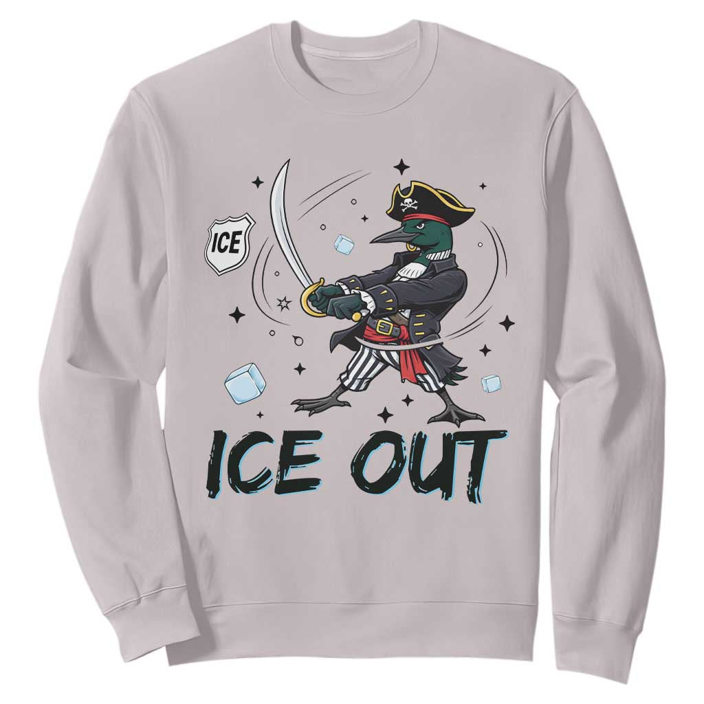 Funny Pirate Common Loon Minnesota Defends Abolish Ice Sweatshirt TS12 Ice Gray Print Your Wear