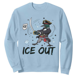 Funny Pirate Common Loon Minnesota Defends Abolish Ice Sweatshirt TS12 Light Blue Print Your Wear
