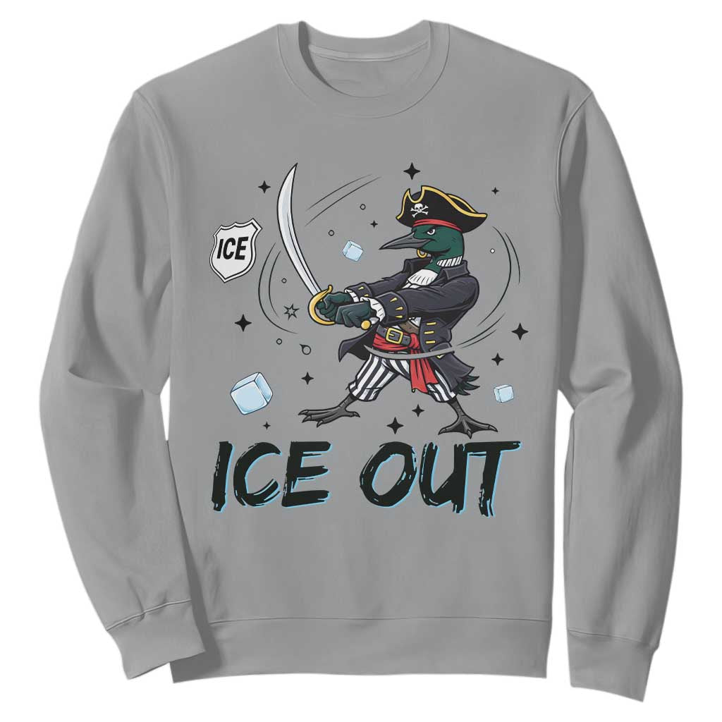 Funny Pirate Common Loon Minnesota Defends Abolish Ice Sweatshirt TS12 Sport Gray Print Your Wear
