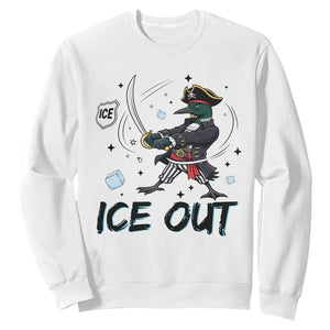 Funny Pirate Common Loon Minnesota Defends Abolish Ice Sweatshirt TS12 White Print Your Wear