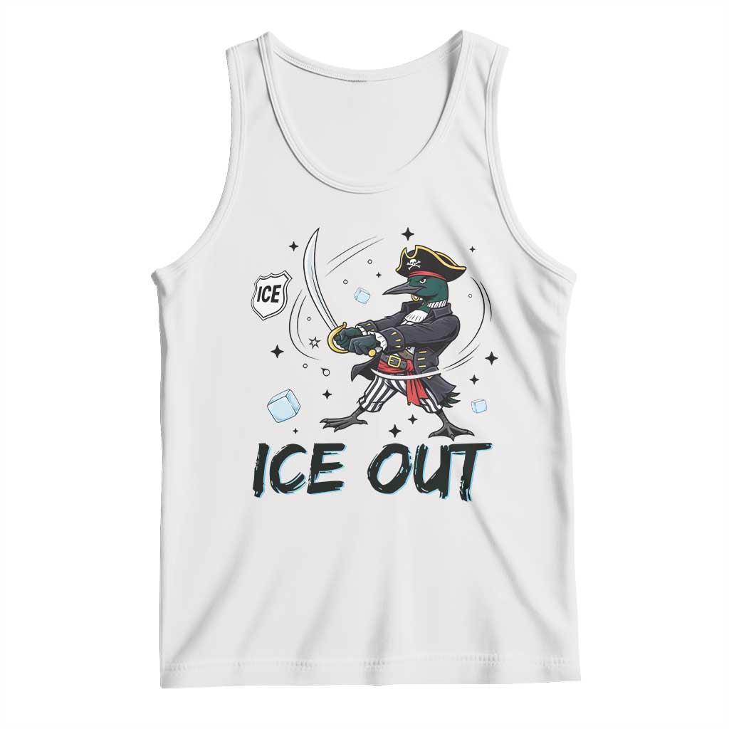 Funny Pirate Common Loon Minnesota Defends Abolish Ice Tank Top TS12 White Print Your Wear