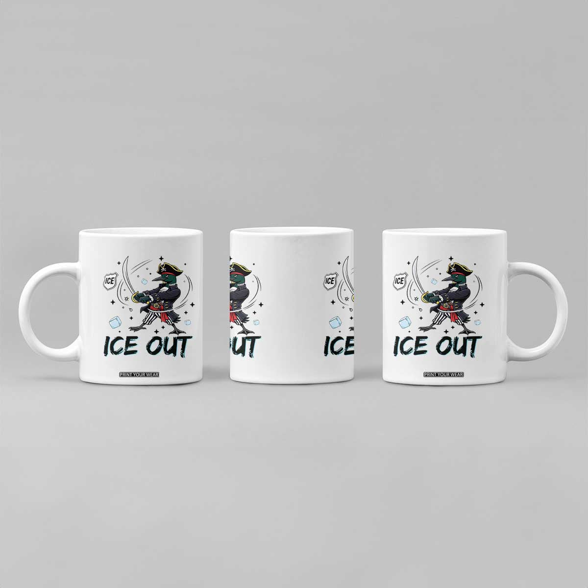 Funny Pirate Common Loon Minnesota Defends Abolish Ice Coffee Mug TS12 Print Your Wear